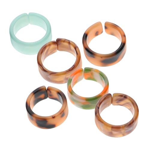 Bagues de conception créative en résine : lot de 12 bijoux légers