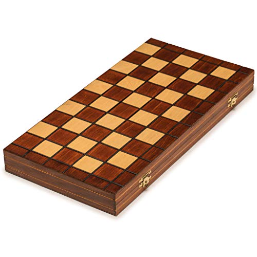 set de damas en caja plegable de madera miniatura 5