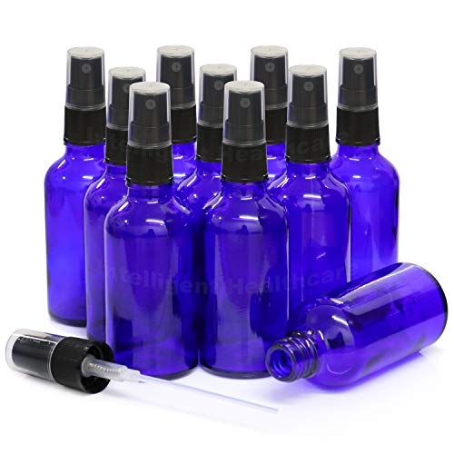 Confezione da 10 - 50 ml di bottiglie di vetro blu...