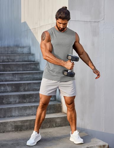 COOFANDY Men's 3 Pack Workout Tank Tops Gym Muscle Tee Bodybuilding Fitness Sleeveless T Shirts4