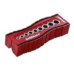 Milescraft 1385 DrillBlock+ Handheld Metric Drilling Guide, Drilling Jig with Drill Guides for 9 of the Most Common Drill Bit Sizes, Precision Drilling Tool Accessory