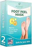 PLANTIFIQUE Foot Peel Mask with Vitamins 2 Pack Peeling Foot Mask Dermatologically Tested - Repairs