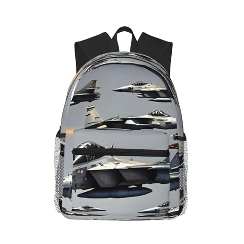Mochila para laptop de negocios EdWal Fighter Jets negra multiusos tamaño único