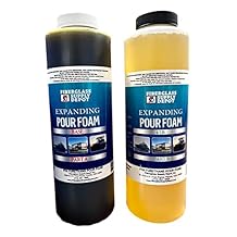Fiberglass Supply Depot 4 Lb. Density Expanding Pour Foam, 2 Part Polyurethane Closed Cell Liquid Foam for Boat and Dock Flotation, Soundproofing, Filling Voids, and Insulation Quart Kit