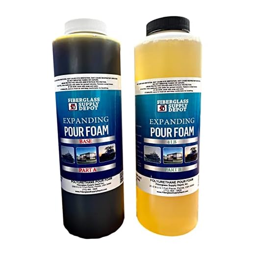 4 Lb. Density Expanding Pour Foam, 2 Part Polyurethane Closed Cell Liquid Foam for Boat and Dock Flotation, Soundproofing, Filling Voids, and Insulation (Quart Kit)