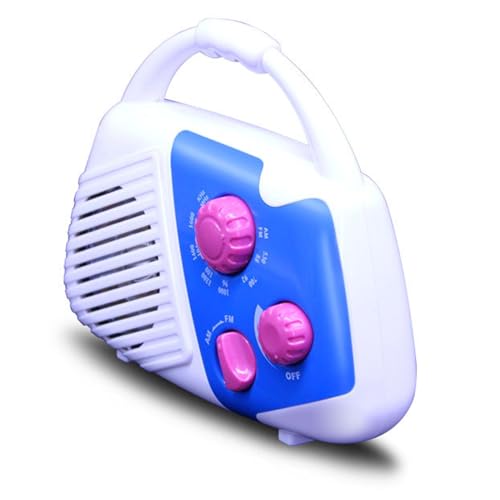 BommFu Radio para Ducha | Radio Impermeable - Receptor Am/FM con Asa para Exteriores Acampadas Senderismo Viajes Pesca Parque Funciona con Pilas