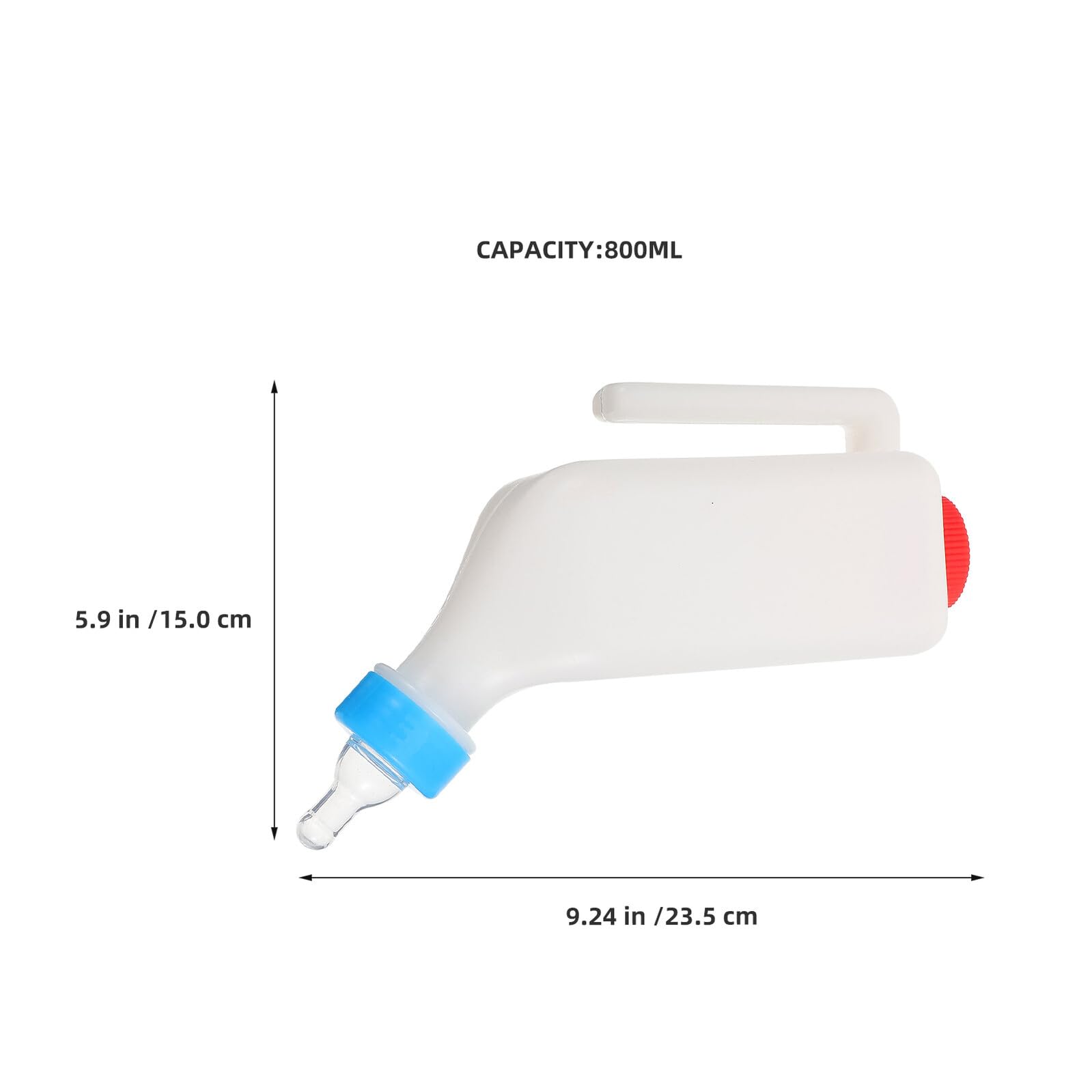 DECHOUS Biberon Sospeso per Agnelli e Vitelli 800 Ml con Tettarella Realistica Mangiatoia per Latte di Capra e Piccoli Animali Alimentazione Efficiente per Allevamenti e Uso All’Aperto