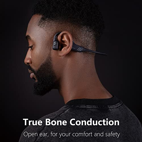 Image of klatre LS1 Open Ear Bone Conduction Headphones Bluetooth 5.2 | Sweatproof and Water Resistant | Wireless Bone Conduction Sport Headset with Dual MIC (Rock)