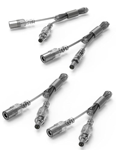 Image of EBD DC Power Extension Cable 4 Pack 4 ft Transparent Wire