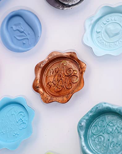 Landvidi Silicone Wax Seal Mat For Wax Seal Stamp, Wax Seal Kit,30-Cavity Wax Seal Mold With 240 Double Sided Adhesive Dots Removable Sticky Dots For Diy Craft Adhesive Wax Seal Stickers #TOP6