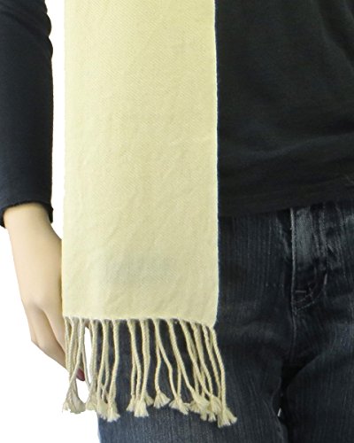 Pure Cashmere Pashmina Scarf 3 Ply Beige2
