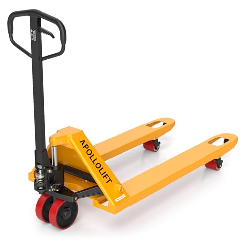 Image of APOLLOLIFT Pallet Jack Truck, 5500lbs Capacity 21 inch W x 48 inch L Forks Manual Standard Duty Pallet Truck for Industrial Use-PU Wheel for Warehouse