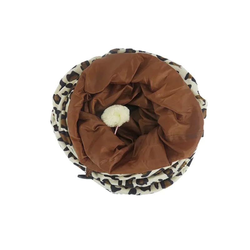 Tunnel pour Chat Parfait Imprimé Léopard Froissé 2 Voies Tunnel pour Animaux De Compagnie Chaton Jouer Jouet Pliable Lapin Jouets Produits pour Chats