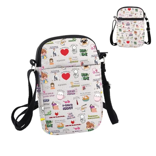 PWHAOO Korean Drama Lover Gift K Kdrama Quotes Crossbody Bag K Drama Mom Travel Bag Korean Drama Addict Gift