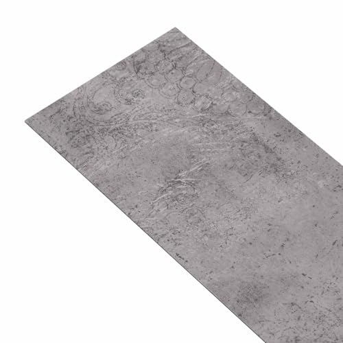 Lames de sol élégantes en PVC style ciment marron pour intérieur