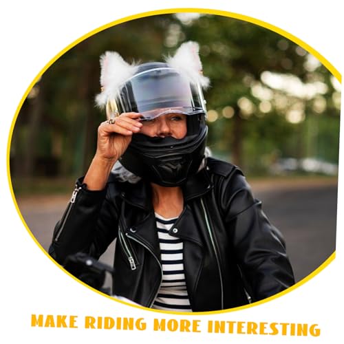 Orejas de peluche para casco Alipis decoración desmontable moto 2