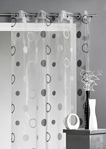 HOMEMAISON - Voilage organza jacquard aux motifs cercles