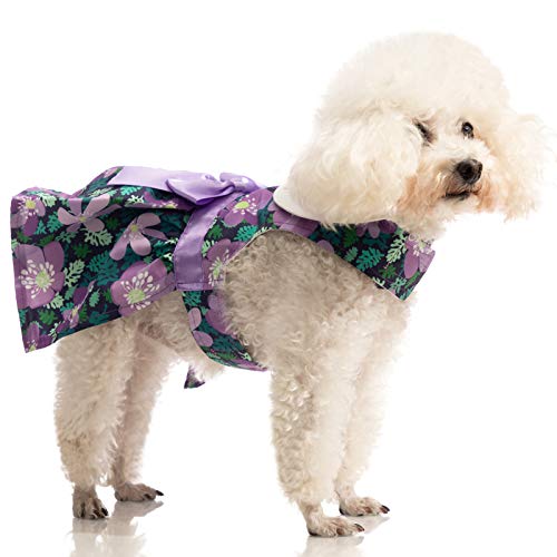 Hollypet Puppy Clothes Dog Cat Flower Pet Dress for Dogs and Cats Doggie Outfits Birthday Party Ribon Costumes, Purple… - Image 7