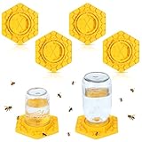 Leinuosen 4 Pcs Bee Feeder for Mason Jar Bee Watering...