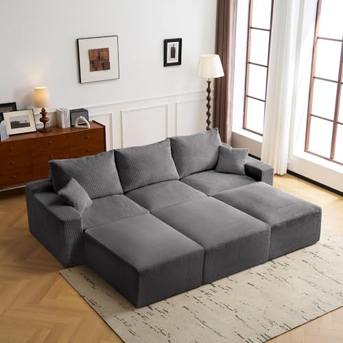 Best Couch for Rental Property: Top Modular Sofas for Small Spaces 4 LIFE SKY L-Shaped Sectional Sofa with Chaise: Full-Compression Cloud Couch 3-Seater - Modular Living Room Furniture for Small Spaces & Vacation Rentals