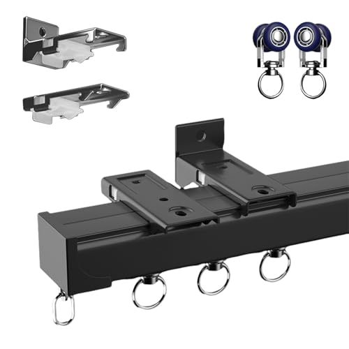K Rails avec système de rouleau lisse et kit facile à installer pour la maison et le bureau,...