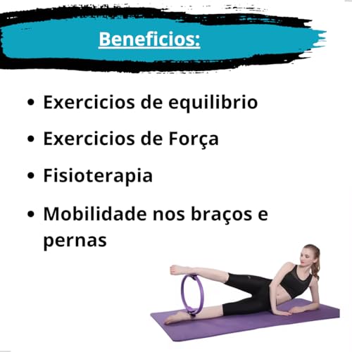 Anel De Pilates Flexivel Arco Circulo Ring Tonificador Muscular Fisioterapia Treino