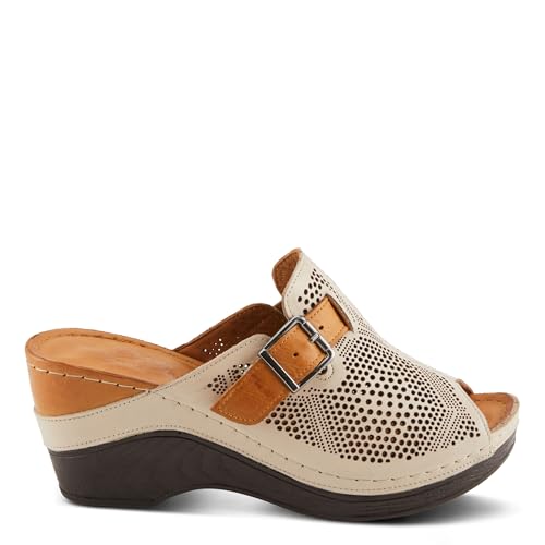 Spring Step MOMELLE-BGEM Women'S Perforated Leather Wedge Slide Sandals thumb #5