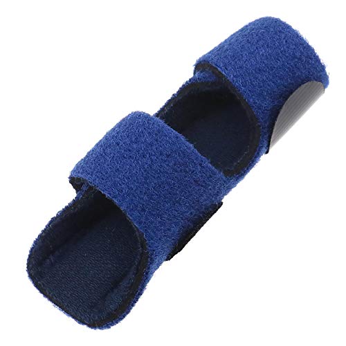 SING F LTD Blue Finger Support Splint with Aluminium Plate Single-Finger Wraps Straightening Adjustable Fixing Belt