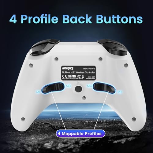 Hyperkin Mando inalámbrico blanco Armor3 NuRival con efectos de reverberación 4