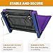 APEXUP Stadium Seats with Back Support, Portable Bleacher Seat with Large Pocket and Cup Holder, Wide Stadium Chair for Sports Events and Concerts (Dark Purple)