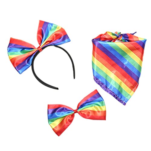 Gay PriCabelo - Arco-íris Orgulho Acessórios 4 Peças,Conjunto arco-íris do orgulho gay LGBTQ, faixa