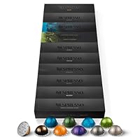 NESPRESSO VERTUO, Auswahl an Coffee (150ml-230 ml) und Espresso (40ml - 80ml) Kaffees mit mittleren bis dunklen Röstungen, Kompatibel mit VERTUO Kapselmaschinen, Kapsel Set aus 100 Kaffeekapseln