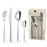 MÉNAGÈRE 24 PIÈCES : Composée de 6 fourchettes 20.4 cm, 6 cuillères 19.9 cm, 6 cuillères à café 16.2 cm et 6 couteaux steak 23 cm, cette ménagère Amefa Phoenix est idéale pour équiper une table de 6 personnes en alliant écologie et design.