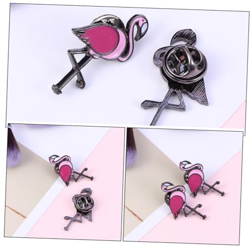 Insignia para las mujeres con broche de flamenco de fijación segura 3
