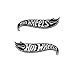 2pcs OEM Camaro Hot Wheels Edition Deck Lid Emblem Badge Hotwheels Genuine Chrome Black
