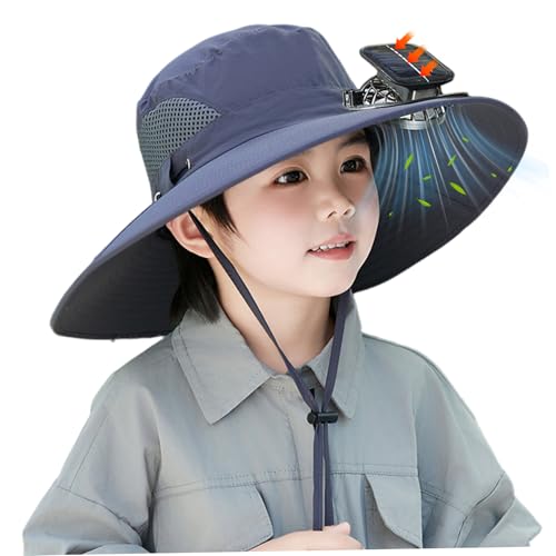 Chapeau de ventilateur solaire enfant pour stopper la chaleur et protéger des UV