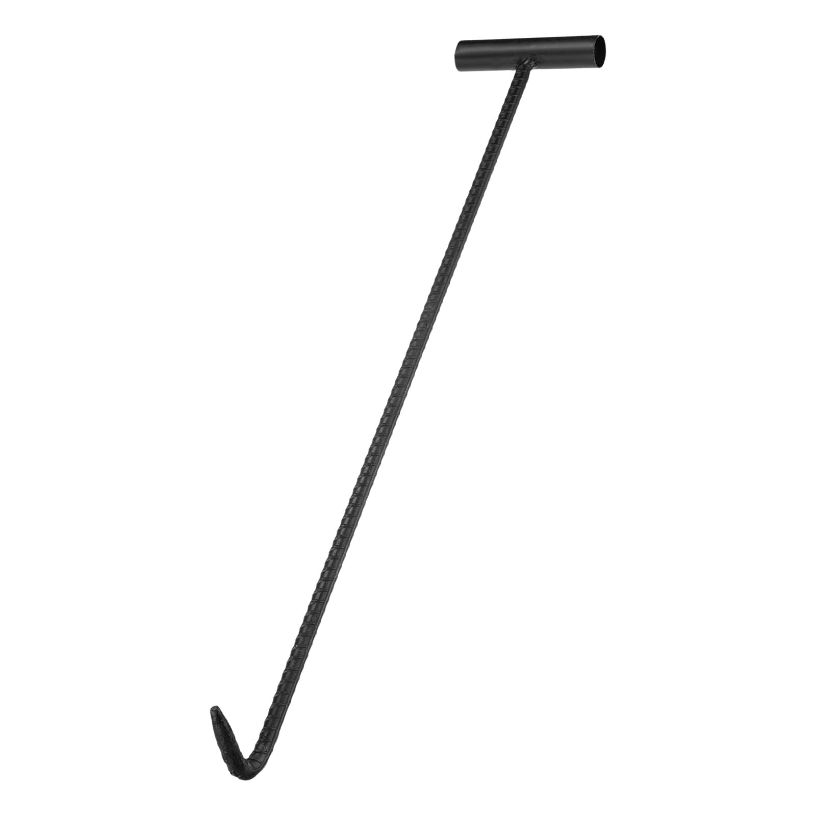 Crochet pour couvercle d'égout en T de 66 cm en acier noir PATIKIL