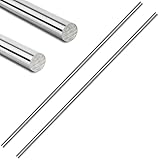2 PCS 7mm 304 Stainless Steel Rods SS rods, Solid Metal Round Rods for DIY Crafts Industrial Use, Metalworking 305 mm/ 12 inch Length (2, 7mm)