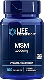 Life Extension, MSM, Organischer Schwefel, 1.000 mg, 100 Kapseln, sojafrei, glutenfrei
