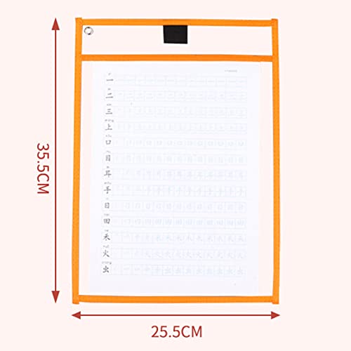6Pcs Dry Erase Pockets,Reusable Dry Erase Sleeves, Clear Durable Plastic Sleeves Sheet Protectors For Classroom School Supplies (Multicolor) #TOP4