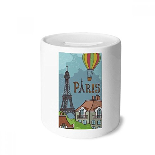 Tirelire France Tour Eiffel en céramique, cadeau souvenir idéal pour enfants