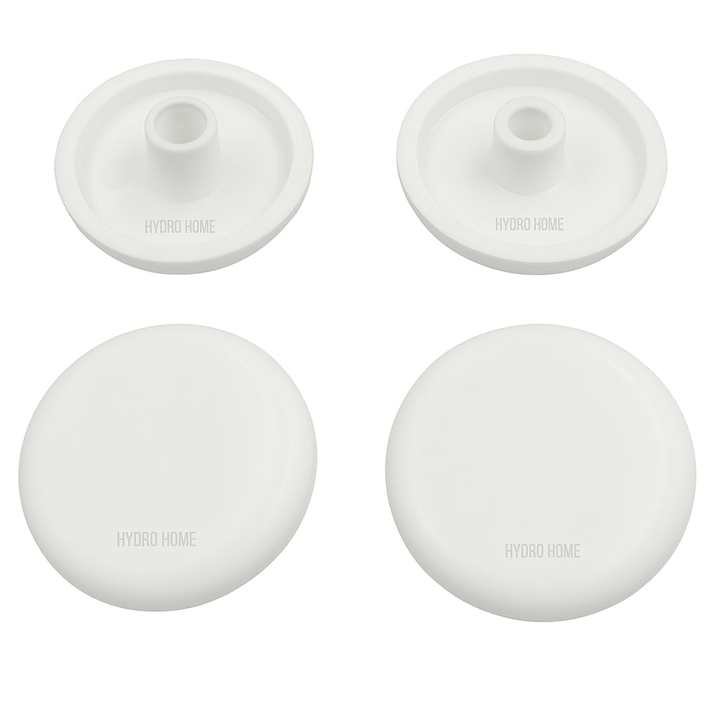 Lot de 4 pare-chocs ronds en plastique blanc pour abattant WC