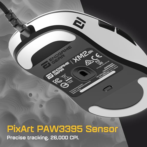 Image of ENDGAME GEAR XM2 8k Gaming Mouse - 8000Hz Polling Rate, Kailh GX Switches, PixArt PAW3395 Sensor, Ultra-Light 52 g, White Edition