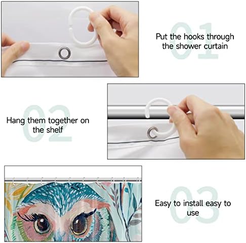 Modloan Shower Curtain, 180 x 180 cm Shower Curtains Mould Proof Resistant Waterproof Washable Polyester Fabric, Bathroom Curtains Shower Curtain with 12pcs Hooks (Black Gold Texture)