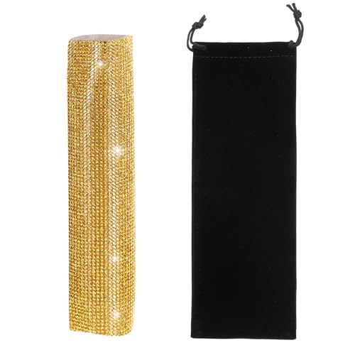 Housse de poignée de microphone dorée strass pour micro sans fil universel