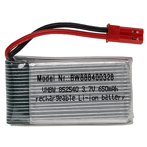 vhbw Akku kompatibel mit BEC Stecker für Modellbau z.B. Racing Car, Helikopter, Flugzeug (650mAh, 3,7V, Li-Polymer, 45 x 25 x 9 mm)