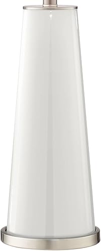 Miniatura 4 de Color + Plus Leo - Juego de 2 lámparas de mesa auxiliares modernas de 29 12 pulgadas de alto, acabado blanco de invierno, pantalla de tela de