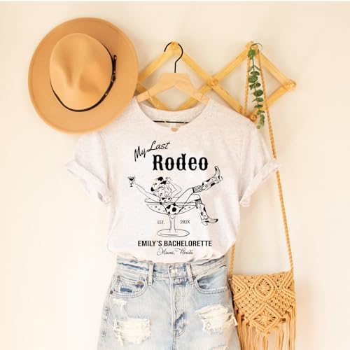 Bachelorette Party Shirts, Last Rodeo Bachelorette Tees, Let's Get Rowdy T-Shirts, Western Bride, Bridal, Personalized Location3