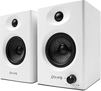 OHAYO 60W Powered Desktop Computer Bookshelf Speakers with 2cm Carbon Fibre Silk Dome Tweeter, BT5.3, 3.5mm Aux/USB/RCA – Studio Monitor for PC Speaker Turntable Surround Sound, Australian Plug & Play