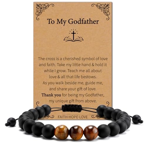 Valentines Day Gifts for Godfather Gifts Valentines Day Gifts for God Father Bracelet Valentines Gifts for Godfather Birthday Gifts for Godfather Fathers Day Gift from Godchild Godfather Christmas